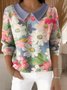 Casual Shawl Collar Imitation Cashmere Sweater