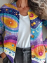 Knitted Loose Vintage Crew Neck Cardigan