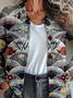 Crew Neck Cat Vintage Knitted Cardigan