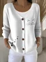 Regular Fit Animal Casual Cardigan