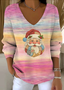 V Neck Regular Fit Casual Sweater