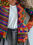 Casual Abstract Cardigan