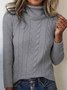 Turtleneck Casual Regular Fit Sweater