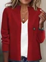 Women's Elegant Knitted Cardigan Jacket Long Sleeve Casual Zipper Sweater