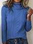 Turtleneck Casual Regular Fit Sweater