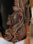Paisley Crew Neck Loose Vintage Sweater