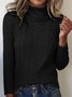 Turtleneck Casual Regular Fit Sweater