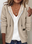 Women's Autumn and Winter Hooded Sweater Jacket Long Sleeve Casual Cashmere Zipper Sweater