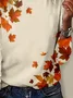 Regular Women's Casual Commuter Round Neck Long Sleeve T-Shirt