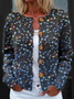 Loose Knitted Casual Crew Neck Cardigan