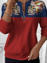 Festival Loose Crew Neck Vintage Sweater