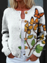 Dragonfly Knitted Casual Cardigan