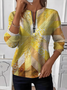 Loose Geometric Vintage Crew Neck Sweater