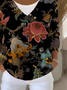 Women's Floral Print Casual Long Sleeve Button Cardigan