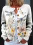Dragonfly Knitted Casual Cardigan