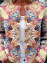 Peasant Knitted Gradient Pattern Cardigan