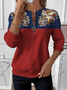 Festival Loose Crew Neck Vintage Sweater