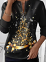 Christmas Tree Vintage Loose Crew Neck Sweater