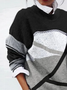 Casual Printing Abstract Regular Fit Sweater