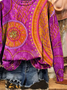 Women's Floral Print Casual Crew Neck Long Sleeve Sweatshirt