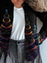 Women's Christmas Print Casual Button Cardigan