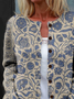 Women's Floral Print Casual Button Cardigan