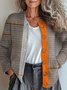 Loose Striped Knitted Casual Cardigan