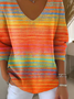 Casual V Neck Regular Fit Cotton Sweater