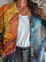 Loose Gradient Pattern Casual Cardigan