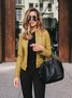 Plain Stand Collar Street Fashionable Leather And Pu Suit Jacket