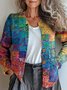 Loose Gradient Pattern Casual Cardigan