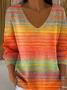 Casual V Neck Regular Fit Cotton Sweater