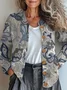 Ethnic Loose Gradient Pattern Knitted Cardigan