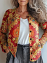 Women's Floral Print Casual Button Cardigan