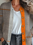 Loose Striped Knitted Casual Cardigan