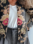Women's Floral Print Casual Button Cardigan