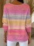 Casual Ombre Cotton Sweater