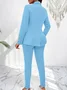 Women's elegant two-piece nude suit with slim-fit lapel jacket wrinkle-resistant slim fit and matching pants