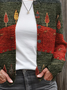 Women's Christmas Print Casual Button Cardigan