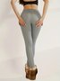 Women's Lambskin Leggings Outer Wear Skinny Pants Elastic High Waist Warm Yoga Pants