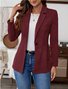 Casual Cotton Plain Regular Fit Blazer