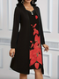 Floral Regular Fit Casual Cotton Dress With No
