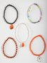 Colorful Rice Bead Ghost Pumpkin Bat Anklet Five-piece Set Dark Funny Skull Halloween Foot Ornaments Five-piece Set