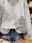 Women's Floral Print Casual Crew Neck Long Sleeve Sweatshirt