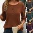 Plain Casual Crew Neck Cotton T-Shirt