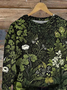 Women's Floral Print Casual Crew Neck Long Sleeve Sweatshirt