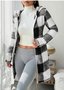 Casual Hoodie Color Block Trench Coat