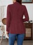 Casual Cotton Plain Regular Fit Blazer