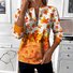 Stand Collar Regular Fit Casual Halloween Sweatshirt