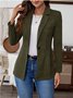 Casual Cotton Plain Regular Fit Blazer